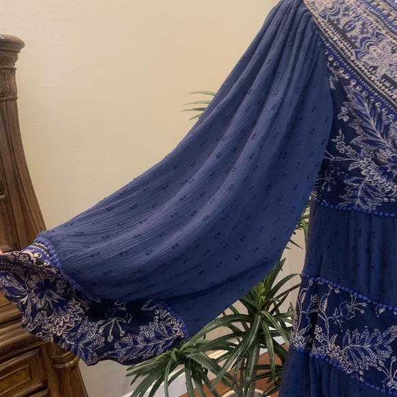 NWT $168 Free People My Love Mini Dress Blue L - Picture 16 of 16